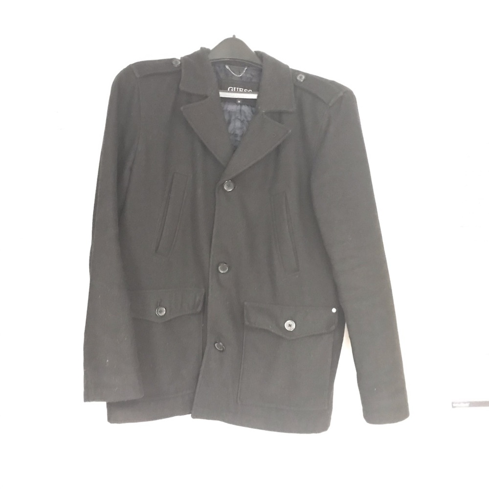 MEN'S GUESS BLACK COAT SIZE MEDIUM